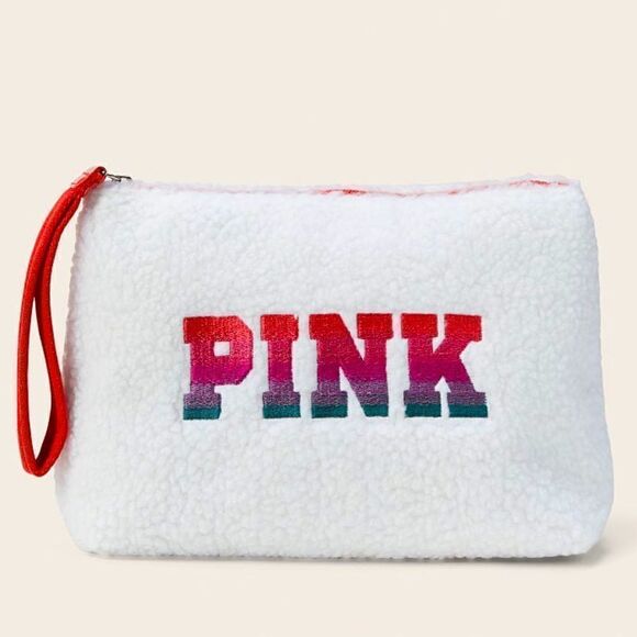 Pink Limited Edition Cozy Plush Fleece Beauty Bag - Picture 1 of 3
